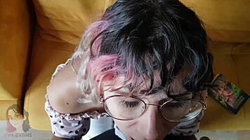 Naughty student explores first time barefoot adventure