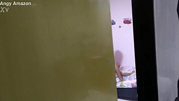 Hubby Watches Young 18+ Neighbor Pound Colombian Wife Hard in Room