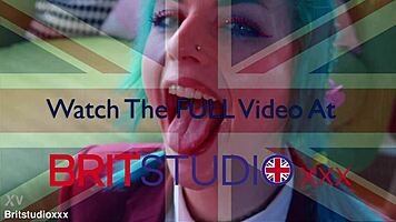 Alt goth girl in costume uniform gets her big ass pussy eaten, then sucks huge dick for a facial.