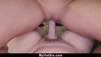 Stepbrother Gapes Sister's Micro Pussy with Passion on Myhotsis Platform