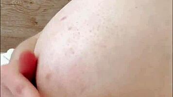 Anal Play with Talkative Russian Young 18+ Student in Black Stockings.