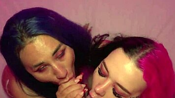 Fat Lesbian Teens 18+ Submit in Group FFM with Milf, Cum on Big Tits