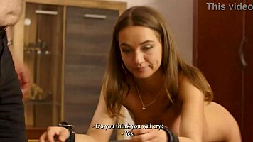 Innocent Teen 18+ Whipped Hard on Bare Back