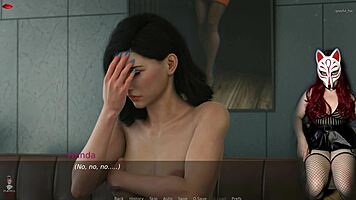 in episode 35, ms denvers plays the stepsister with big tits in fishnets