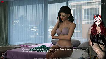 in episode 35, ms denvers plays the stepsister with big tits in fishnets