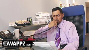 Horny stepdads trade teen stepdaughters in office swap