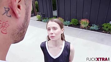 Petite player sia wood dreams of becoming part of skools basketball team, but what if she gets fucked?