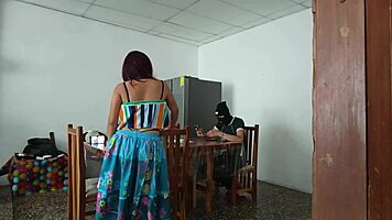 Sinful Maid Spreads Her Pretty Pussy Open!