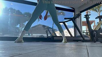 fit teen with bubble butt fucks her personal trainer after gym