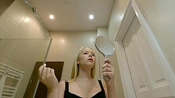 Petite Brazilian blonde college girl confirms participation