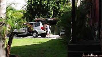 classy teen 18+ fucking outdoors in missionary