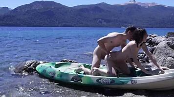 Horny Couple Caught Fucking On Beach!