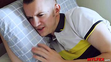 quiet stepson faces nagging stepmother in garage