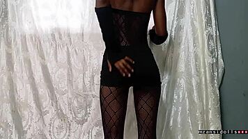 18y Old Ebony Fucked Wearing Fishnet Pt 1