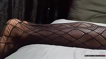 18y Old Ebony Fucked Wearing Fishnet Pt 1