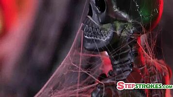 Step Daughter Caught in Dark Halloween Ritual