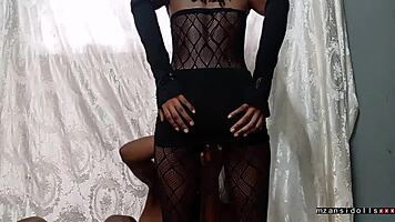 18y Old Ebony Fucked Wearing Fishnet Pt 1