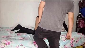 Peruvian emo teases in public then gets cum in her room