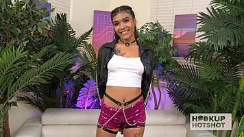 Skinny young Latina Reina Hart gets fucked wet and sloppy