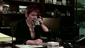 feminge 4k - horny lesbian gets wild with strap-on at party