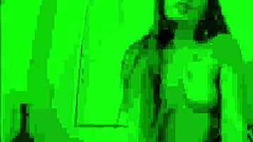 Cute petite teen in costume enjoys POV scene with stepdad.