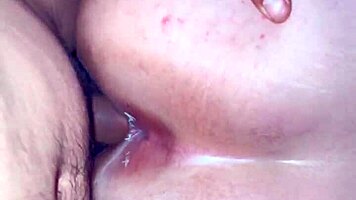 Mexican teen bent over in doggy style gets anal creampie at the gym despite her period