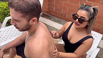 petite teen 18+ naty delgado lures stepbrother from pool to bedroom