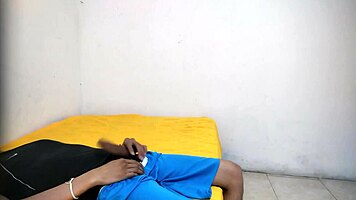 A young man was masturbating in his aunt’s room, and it felt so good