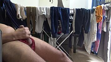 i caught my 19 year old stepson masturbatin on my dirty panties