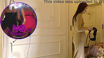 Blonde Petite Girl Interviews Girlfriend In Changing Room