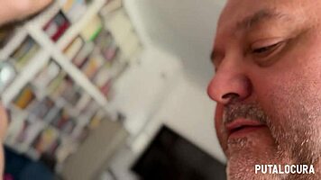 Putalocura - Gordita Española Laura Baby Fucks Torbe in Library