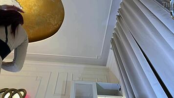 Blonde Petite Girl Interviews Girlfriend In Changing Room