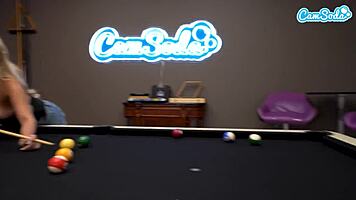 Holy Cow! Busty Petite Asian Drilled Hard on Pool Table!