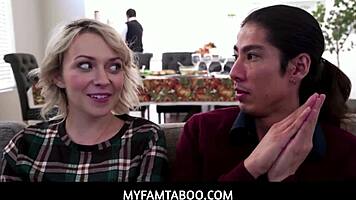 Pervy Stepbrother Fucks Stepsisters' Tits
