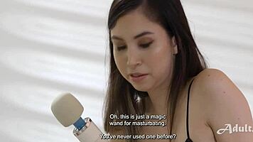 Curious about her hitachi - Amber Angel and Leana Lovings.