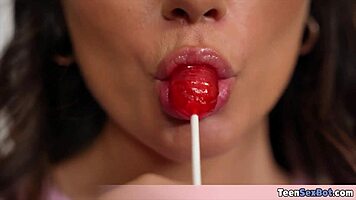 My stepsis charlotte likes sloppy and wet blowjobs and i am happy to provide the cock for it