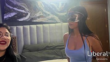 Skinny latina teen Sarah debuts in group swingers session