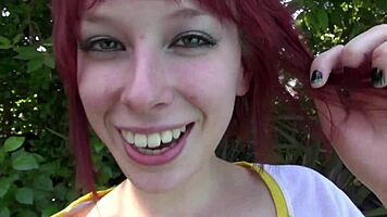 Redhead milf Zoey Nixon fucks hard on bed in wild stockings