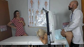 Two Sluts Play with Pussy at Gynecologist Visit