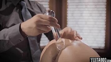 Petite Latina Takes Rough Doggy