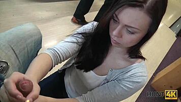 Lucky Fucker Sets Up Wild Public Pickup Fuck at Czech Bowling Alley