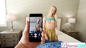 Lustful Lily Larimar Sends Small Tits Pics To Ex Boyfriend Then Fucks Stepbro With Deepthroat