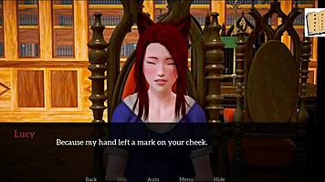 Redhead teen 18+ in homemade family game with small tits