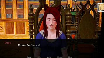 Redhead teen 18+ in homemade family game with small tits