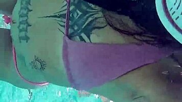 Time to Debate and Show Massive Poolside Toy. Watch Petite 18+ Handle Monster Gear!