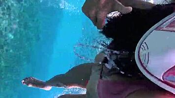 Time to Debate and Show Massive Poolside Toy. Watch Petite 18+ Handle Monster Gear!