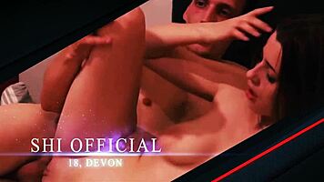 Hot british teen teased in group blowbang