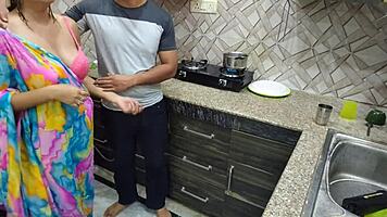 Indian Bhabhi Fucked Hard by Devar in Kitchen