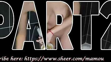 Beautiful Young Arab Babe Gives Blowjob to Big Natural Tits