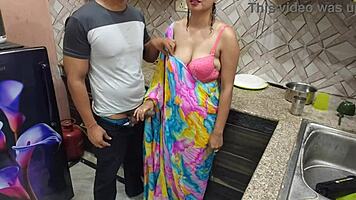 Indian Bhabhi Fucked Hard by Devar in Kitchen